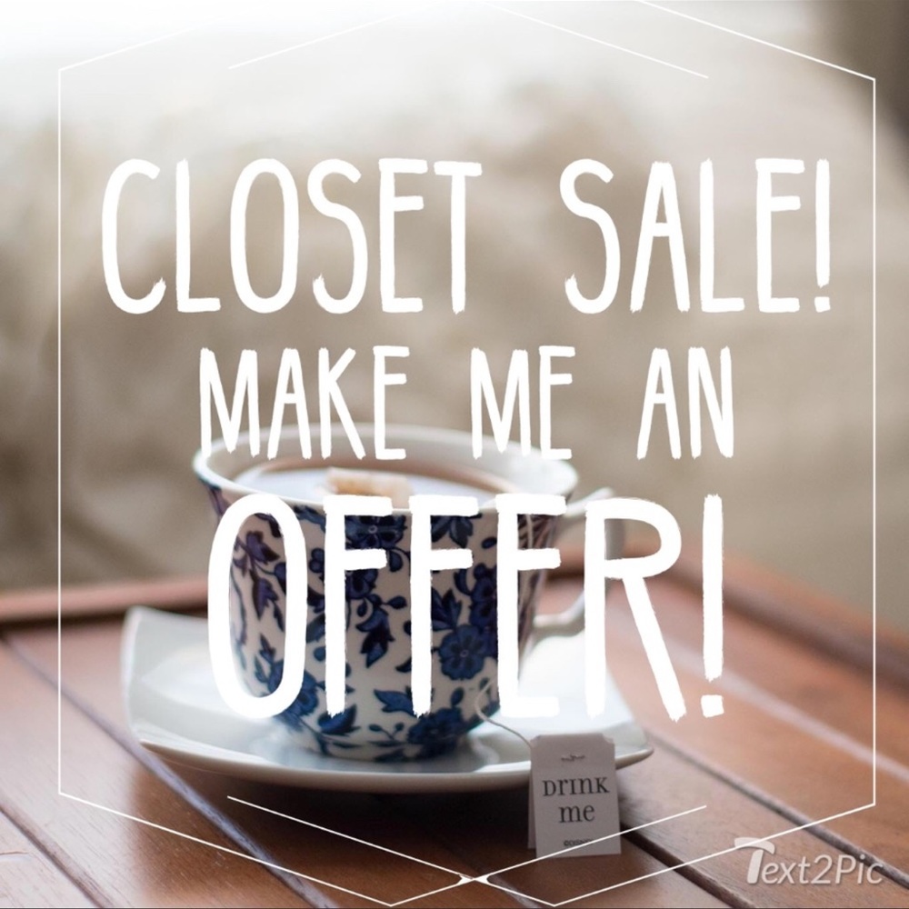 Closet sale! Lowering many items to best and final to clear out older items.